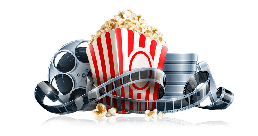 Film reel and popcorn